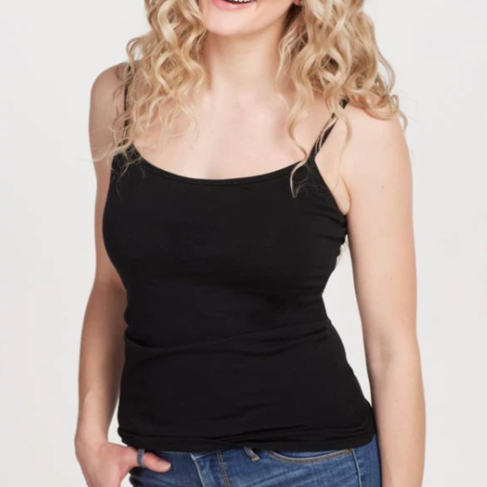 WoolX Teagen - Cami With Shelf Bra, Size XS, Black